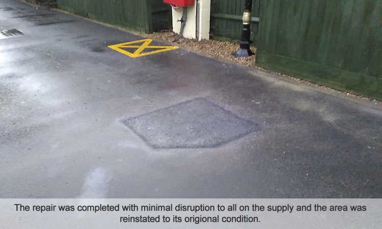 Reinstatement after water leak detection and repair