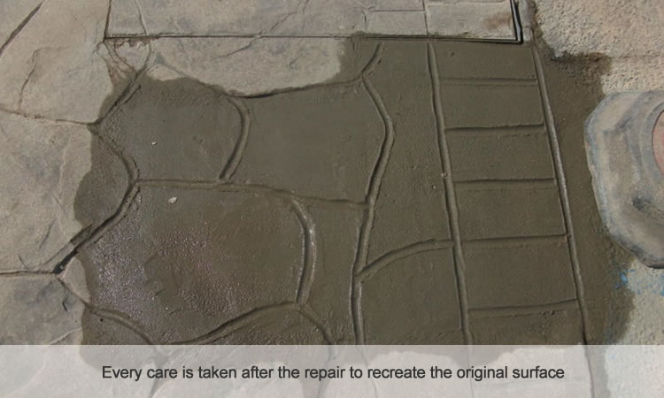 Original surface after water mains repiar
