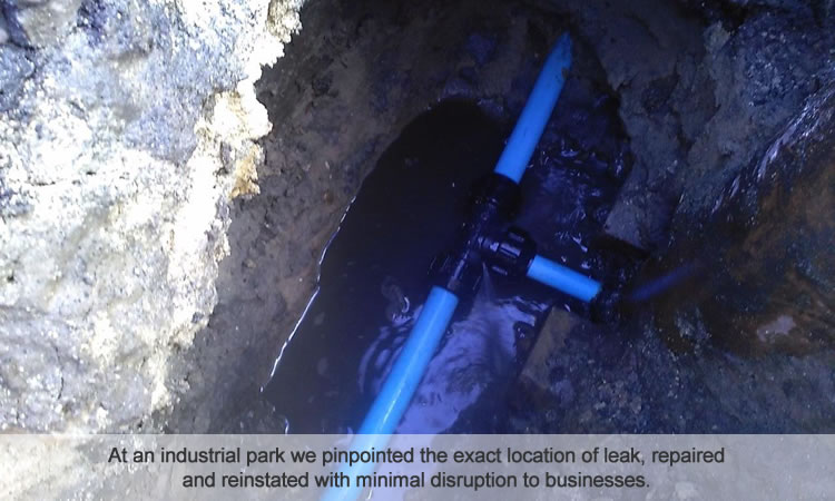 Industrial park water pipe repair